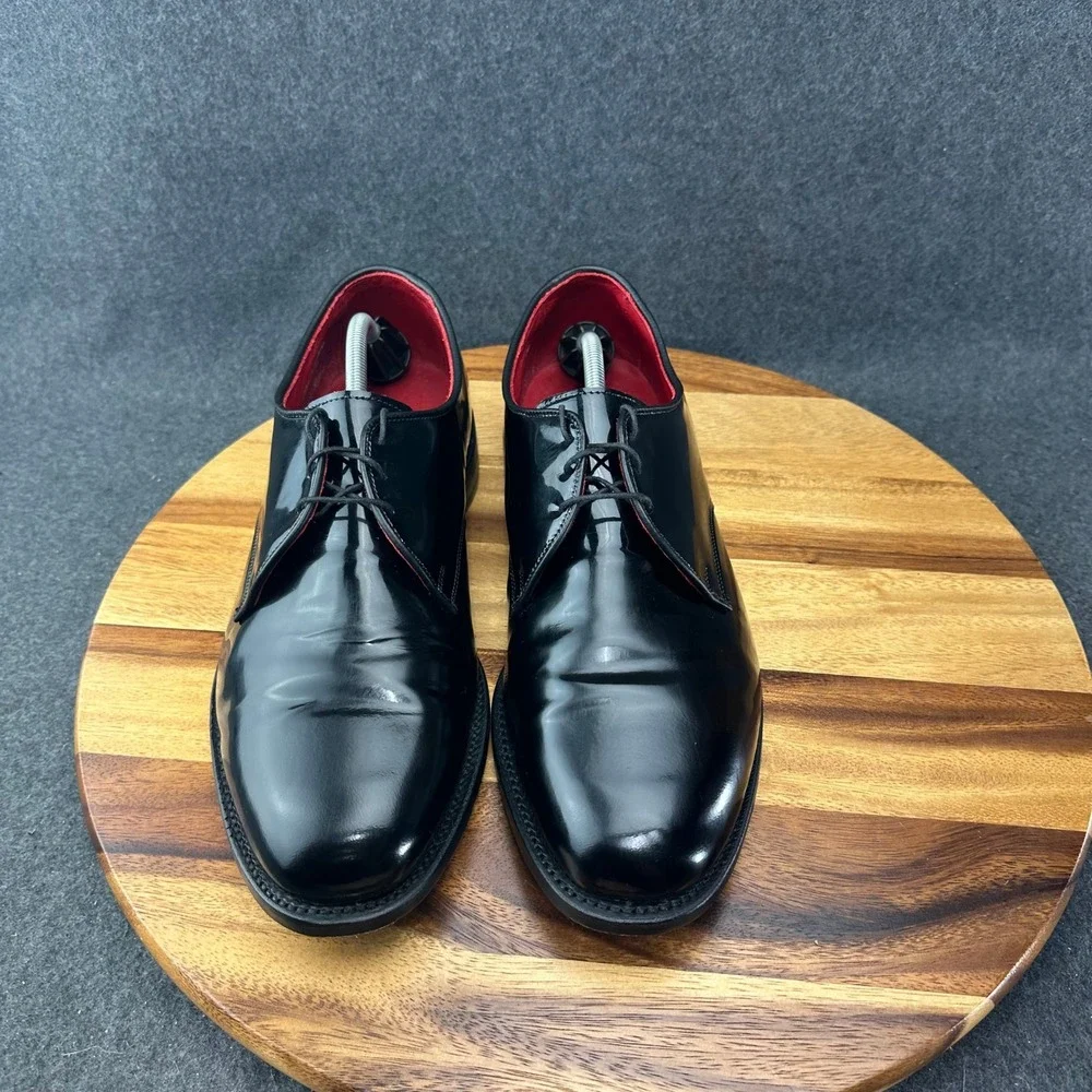 Allen Edmonds Spencer 12EEE Black Patent Leather Formal Derby Tuxedo Oxford Shoe